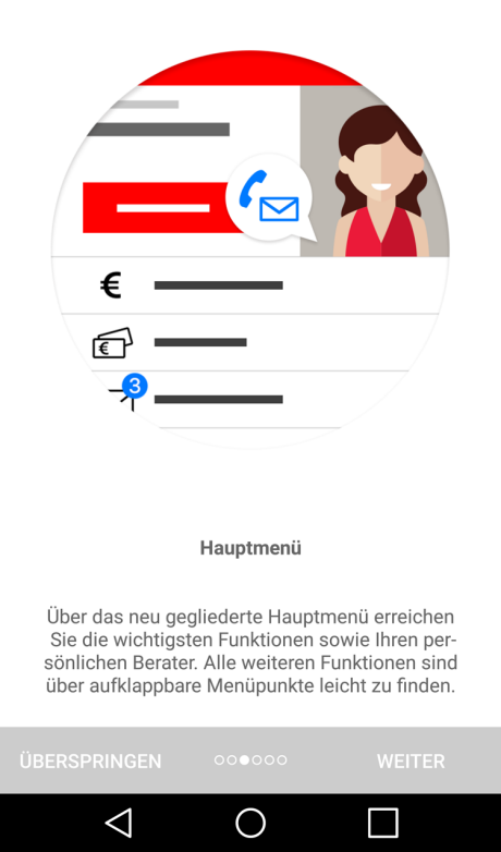 Einrichtung Sparkassen-App: Funktionsumfang
