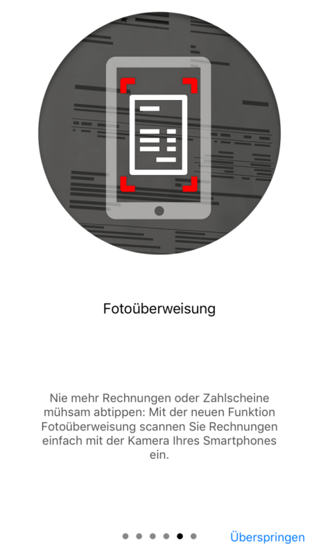 Einrichtung Sparkassen-App: Funktionsumfang